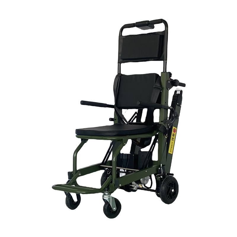 How does the conventional electric stair climbing wheelchair achieve stepless speed regulation and safe stair climbing?