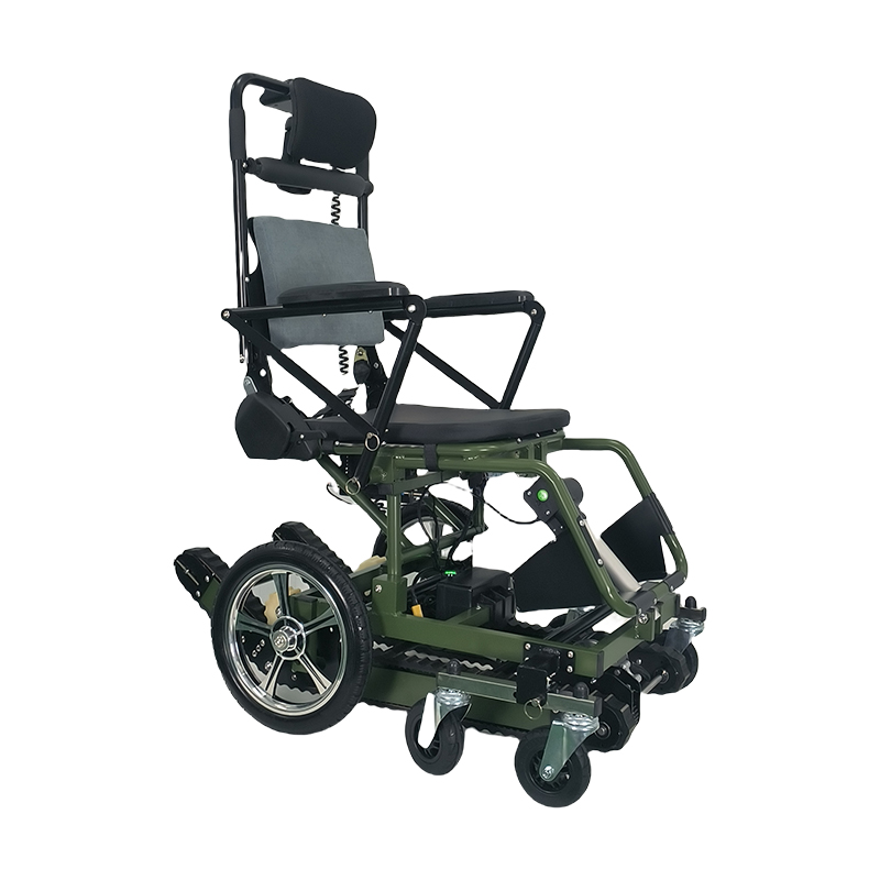 How does a fully automatic stair climbing wheelchair achieve both safety and comfort?