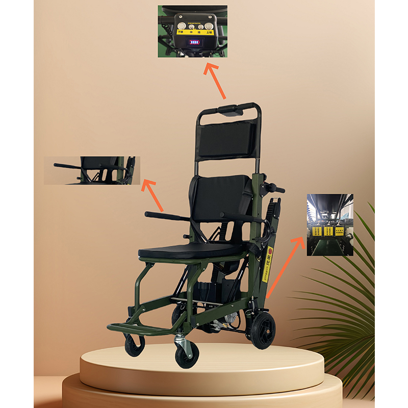 How does a conventional electric stair climbing wheelchair achieve precise trajectory control when climbing stairs?